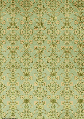 Art Nouveau Delphine Patterned Stripe Green