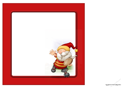 Rugby Gnome Red, Yellow 8x8 Quick Card Insert