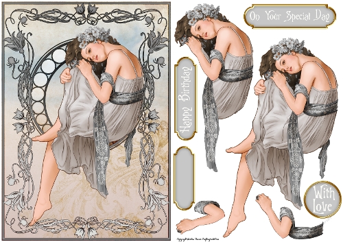 Art Nouveau Delphine Silver
