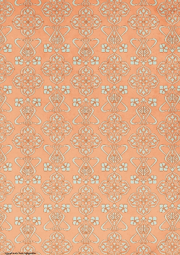 Art Nouveau Delphine Patterned Stripe Peach