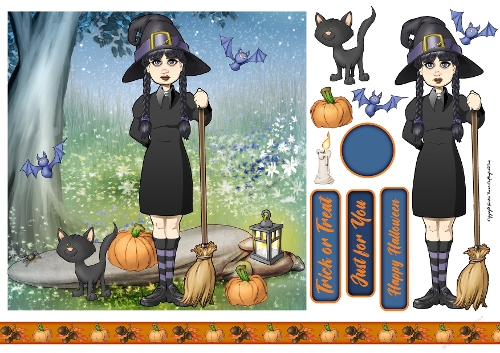 Halloween Witch 7x7 Quick Card