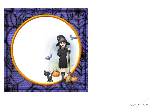 Halloween Witch 7x7 Quick Card Insert