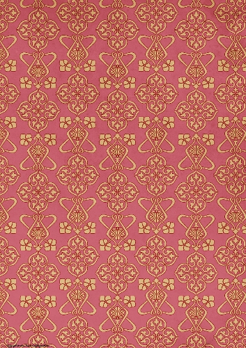 Art Nouveau Delphine Patterned Stripe Dark Pink