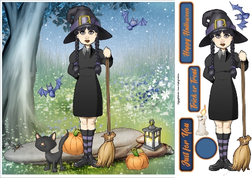 Halloween Witch 8x8 Quick Card
