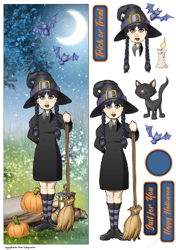 Halloween Witch Large Vertical DL