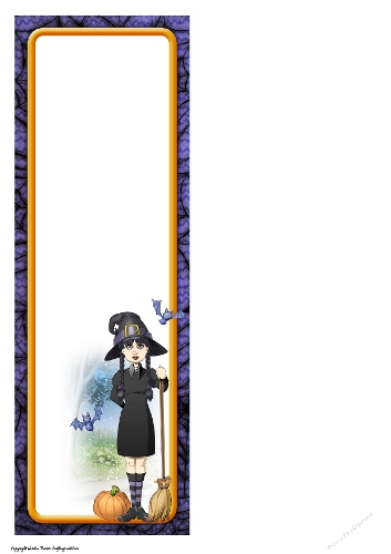 Halloween Witch Large Vertical DL Insert