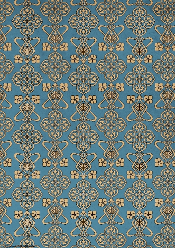 Art Nouveau Delphine Patterned Stripe Dark Blue