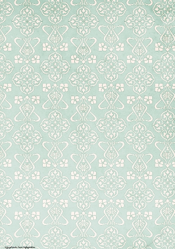 Art Nouveau Delphine Patterned Stripe Aqua