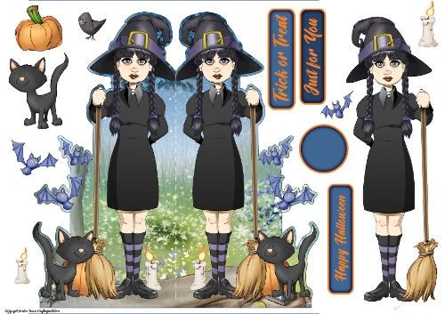 Halloween Witch Shaped Design