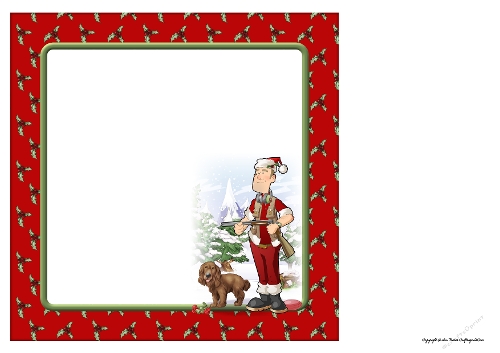 Christmas Clay Pigeon Shooting Dude 2 8x8 Quick Card Insert