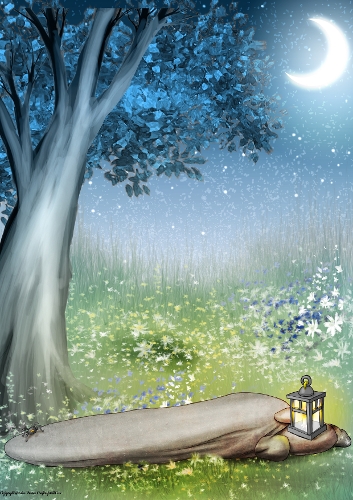 Halloween Witch Forest Scene