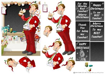 Christmas Thank You Teacher Male.