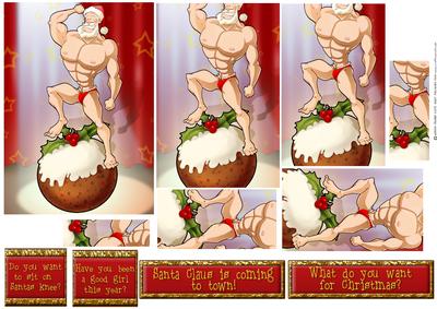 Stripper Santa Dude Pyramid.