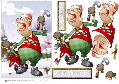 Christmas Crazy Golfer Dude.