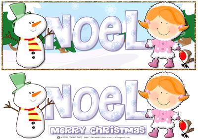 Noel Snow Fun Large Dl Card.