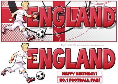 England Football Dude Large Dl Card.