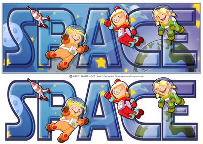 Space Kids Large Dl Card.