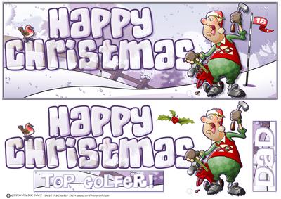 Christmas Crazy Golfer Dude Large Dl.