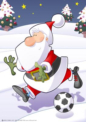 Football Santa Dude A4.