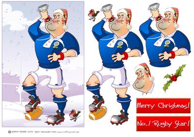 Christmas Rugby Dude Scotland.