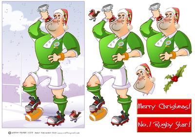 Christmas Rugby Dude Ireland.