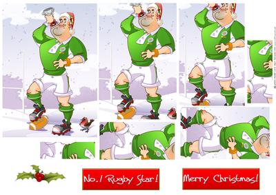 Christmas Rugby Dude Ireland Pyramid.