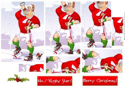Christmas Rugby Dude Wales Pyramid.