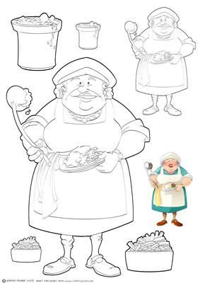 Dinner Lady/nanny Digi Stamp.