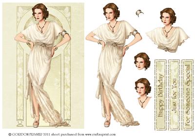 Art Deco Lady Elise (cream)