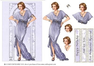 Art Deco Lady Elise (lilac)