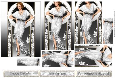 Art Deco Lady Elise (white) Pyramid