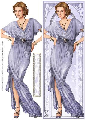 Art Deco Lady Elise (lilac) Large Dl