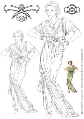 Art Deco Lady Elise Digi Stamp