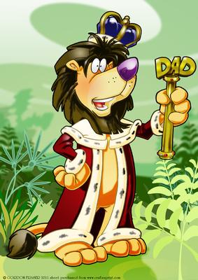 Fathers Day/dad Lion A4.