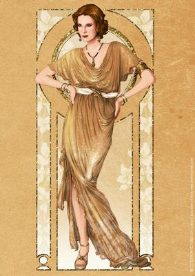 Art Deco Lady Elise (gold) A4