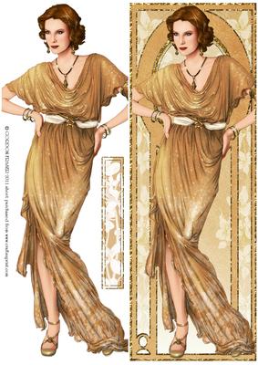 Art Deco Lady Elise (gold) Large Dl