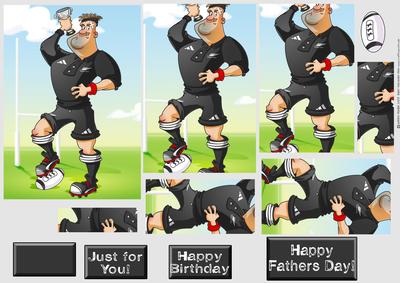 All in Black Rugby Dude Pyramid