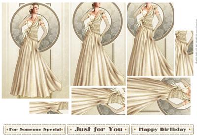 Art Deco Lady Rose (cream) Pyramid