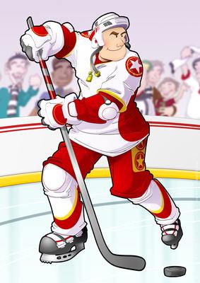 Ice Hockey Dude A4