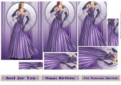 Art Deco Lady Rose (lilac) Pyramid