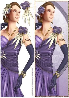 Art Deco Lady Rose (lilac) Large Dl
