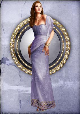 Art Deco Lady Pearl (lilac) A4