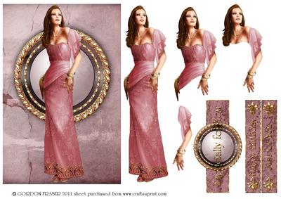 Art Deco Lady Pearl (pink)