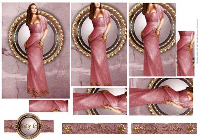 Art Deco Lady Pearl (pink) Pyramid