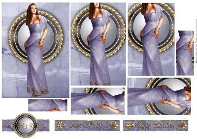Art Deco Lady Pearl (lilac) Pyramid