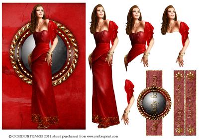 Art Deco Lady Pearl (red)