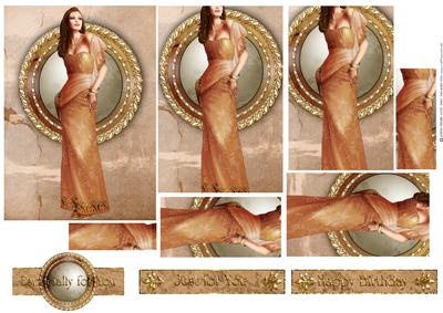 Art Deco Lady Pearl (gold) Pyramid