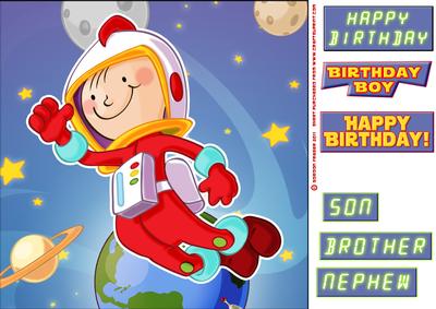 Space Kids 8x8 Card