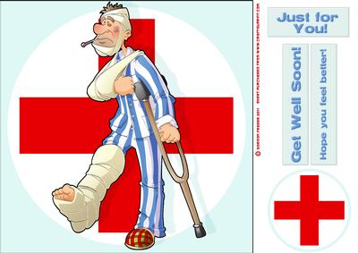 Get Well Dude 8x8 Card