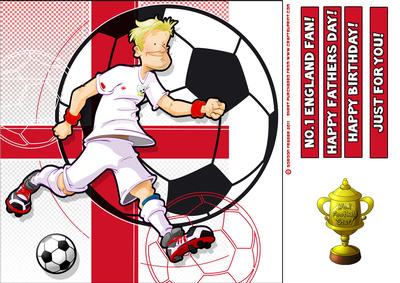 Football Dude England 8x8 Card